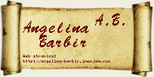 Angelina Barbir vizit kartica